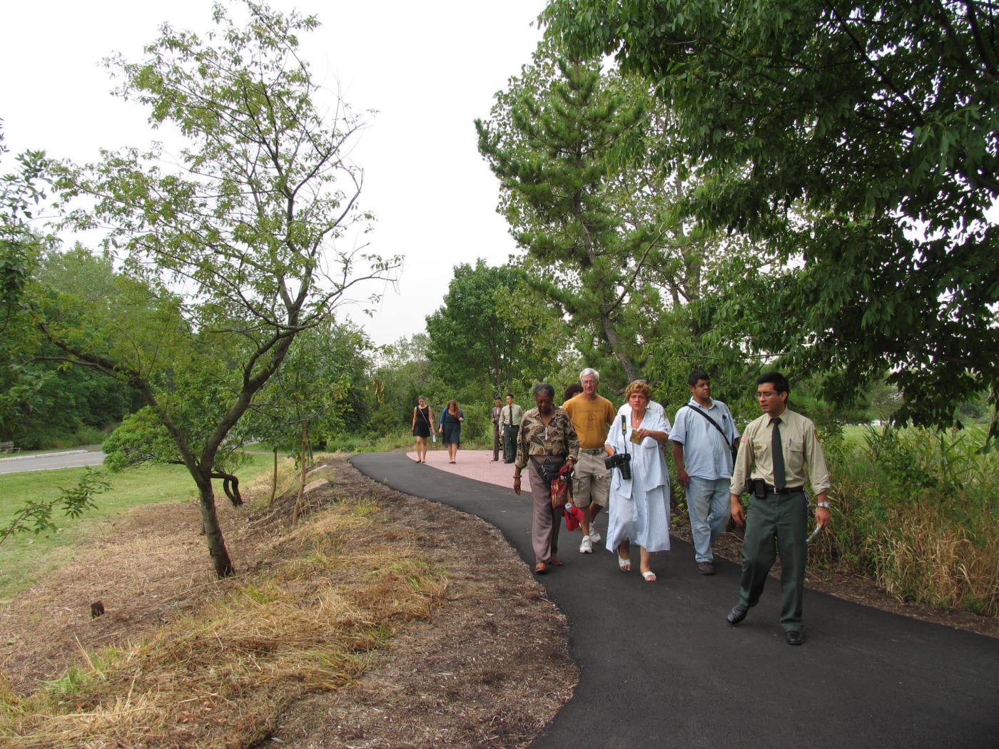 Rob leading a walk of a new trail in 2012.