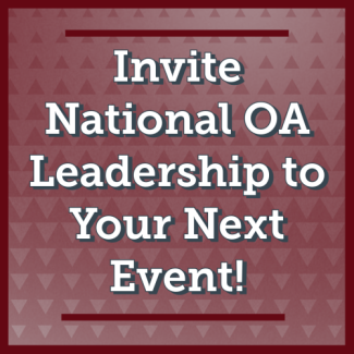 Invite National OA Leadership to Your Next Event Article Square